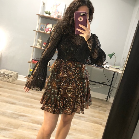 BCBGeneration Floral Ruched Mini Dress - Picture 5 of 13